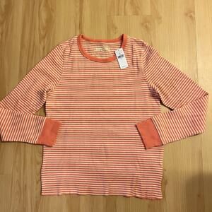 American Eagle Peach Stripe Long Sleeve Shirt